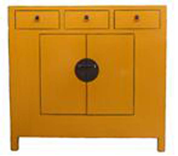 Chinese Antique Furniture Yellow Cabinet