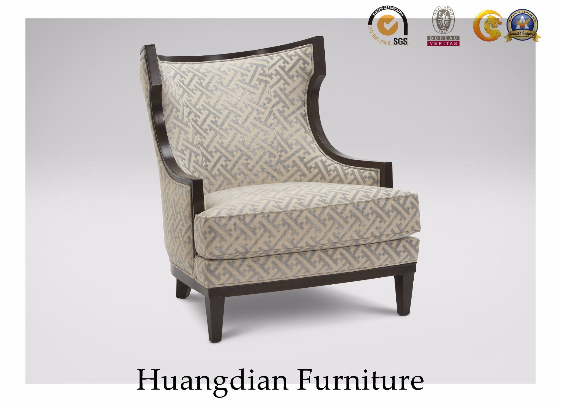 Custom Wooden Furniture Single Seat Sofa (HD527)