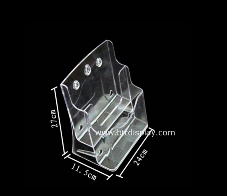 Clear Plastic A4 2 Tires Brochure Holder Manufacturer Btr-H6302-3
