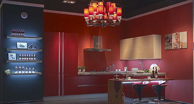 2017 High Glossy UV Panel Custom Kitchen Cabinets (ZX-034)