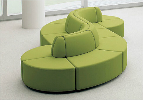 Elegant Office or Lobby or Lounge Area Leather Sofa (PS-010)