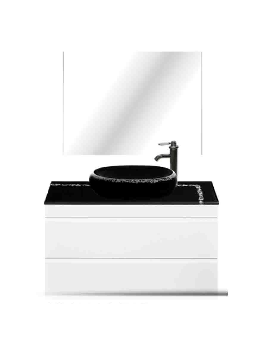 79cm/96cm Modern MDF Cabinet with Ceramic Basin