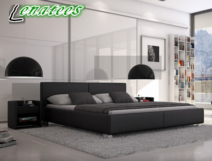 S245 Contemporary Leather Bed Design Furniture