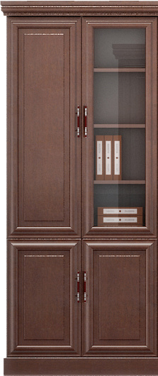 Chinese Style Wood High Quality Office Bookcase with Glass Door