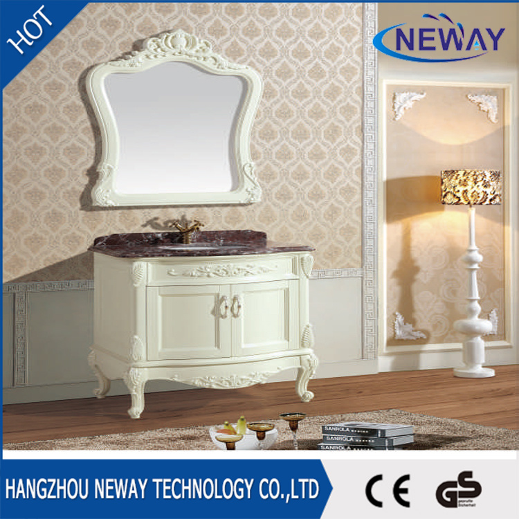 Floor Mounted Bathroom Furniture Antique Wooden Bathroom Cabinet