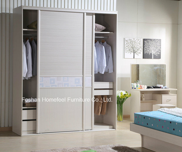 Wooden 2m Customized Inside Sliding Wardrobe Closet