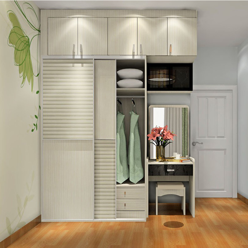 Simple Fashion Style Shutter Door Push Pull Wardrobe