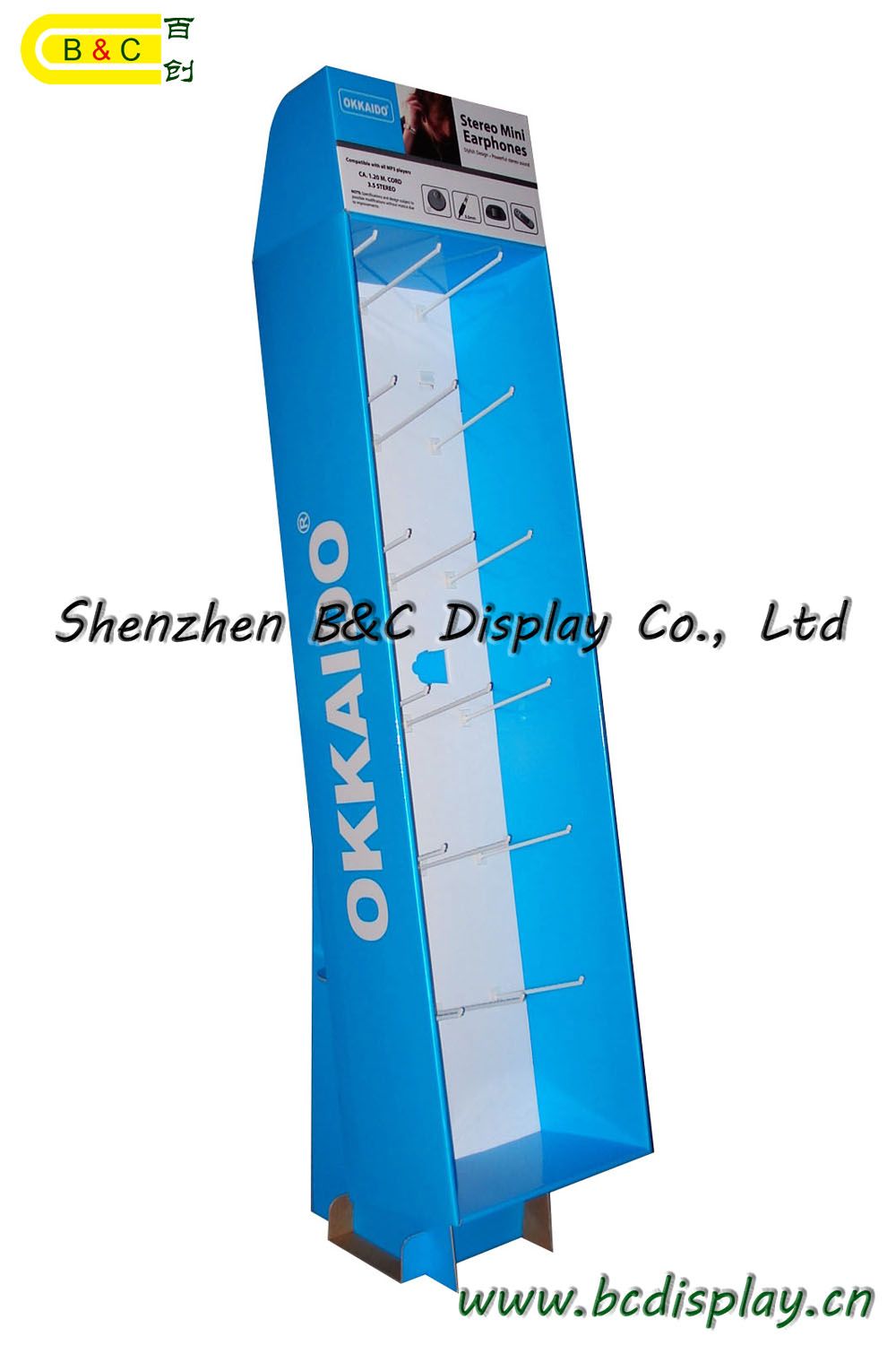 Earphone Plastic Hooks Display Stand