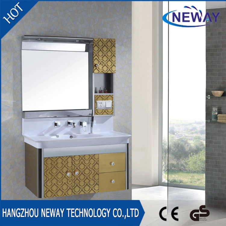 Wall Mounted Steel Mirrored Small Bathroom Cabinets