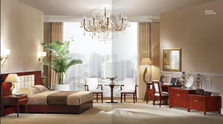 Hotel Modern King Size Business Star Bedroom Furniture (GLB-203)