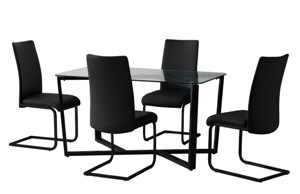 Powder Coated Dining Table with Chairs (DT036)
