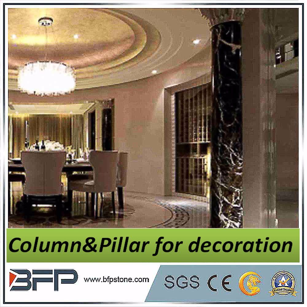 Stone Black Marble Column M141 Nero Marquina Column Pillar