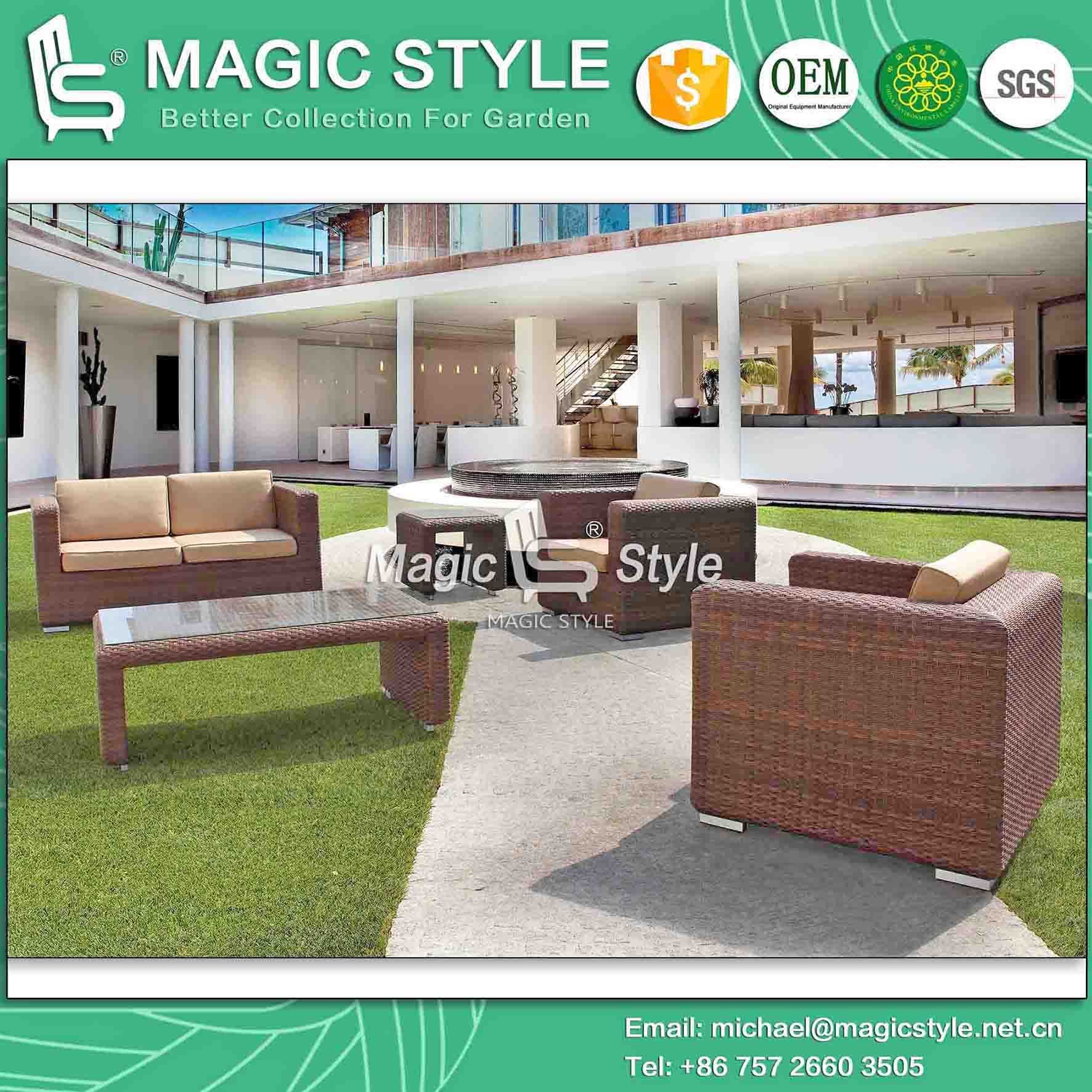 Garden Sofa Set Wicker Sofa Rattan Sofa Patio Sofa Set Combination Sofa (MAGIC STYLE)