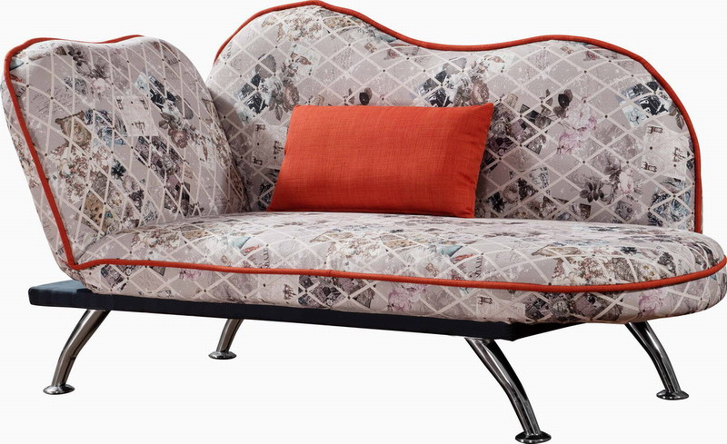 Elegant Chaise with Stainless Steel Leg