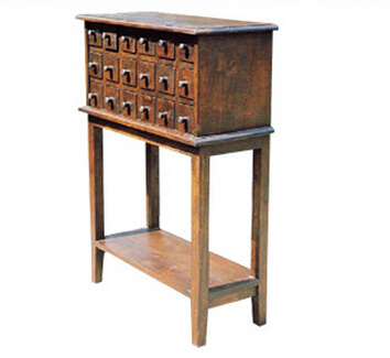 Wooden Table with Many Drawer