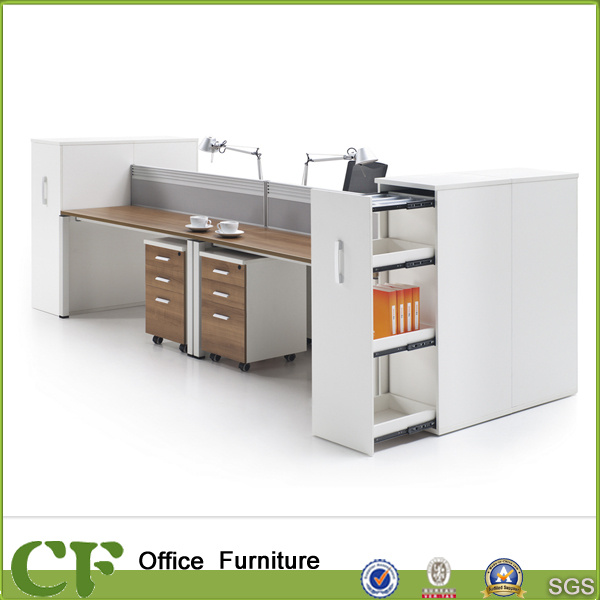Office Cluster Partition Staff Workstation with Filling Cabinet