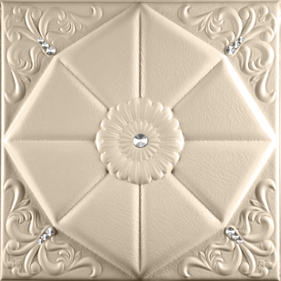 China Suoya 1094-2 Fireproof Decorative Leather 3D Wall Panel