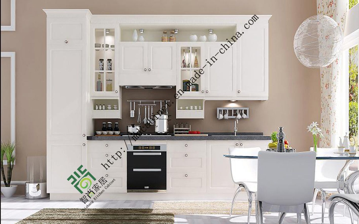 2015 New Style PVC Coated Kitchen Cabinet (ZS-238)