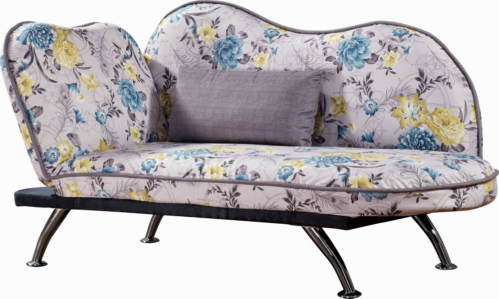 Modern Fabric Folding Sofa Bed with Metal Leg