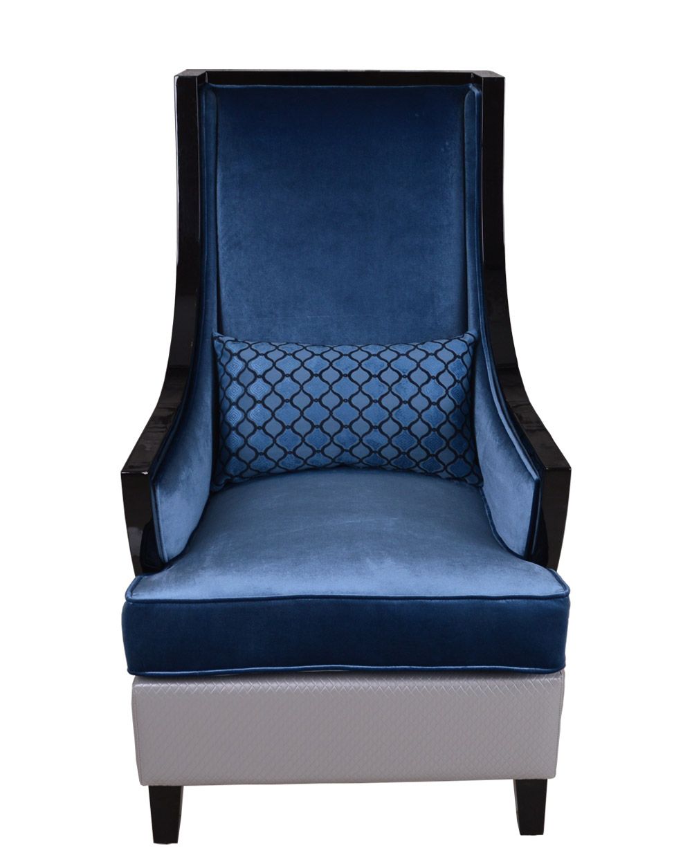 Popular Design Elegant Crushed Velvet Wingback Chair for Hotel