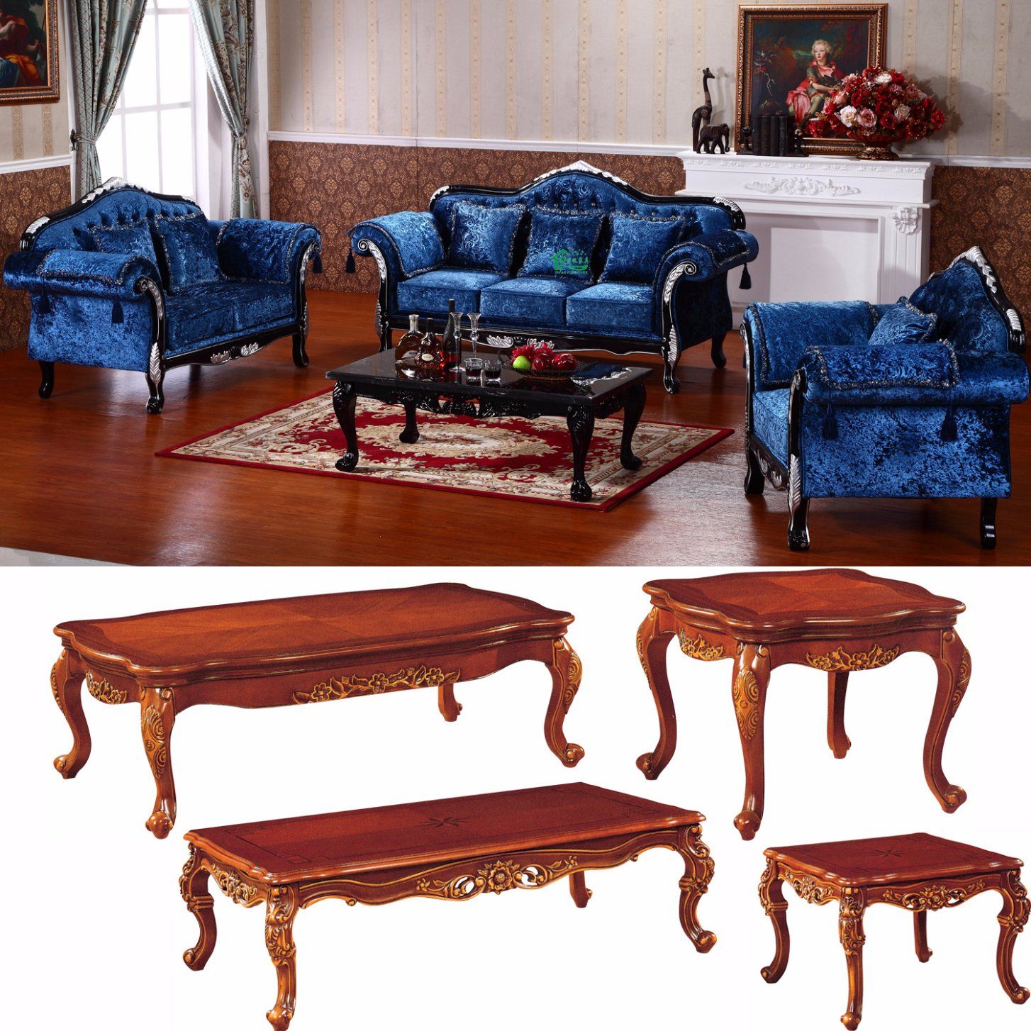 Wooden Sofa Set with Table for Home Furniture (987B)