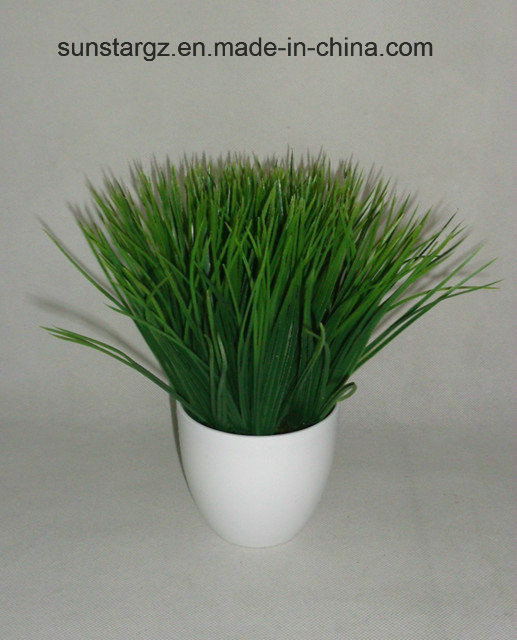 PE Long Grass Artificial Plant for Home Decoration (49614)