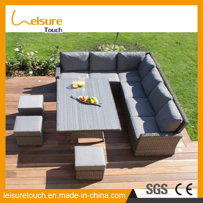 Durable Latest Lounge Wicker Rattan Long Sofa Set Hotel Garden Patio Leisure Outdoor Furniture