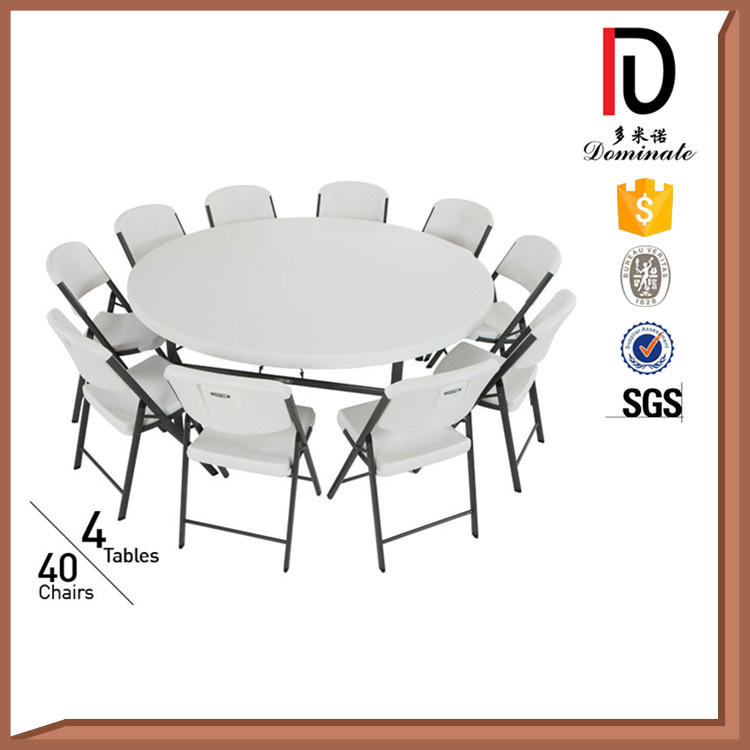 4FT High Qualtity White Plastic Folding Round Table (BR-T044)