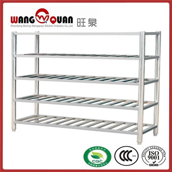 Five Tier Standing Shelving with Open Grid Shelf
