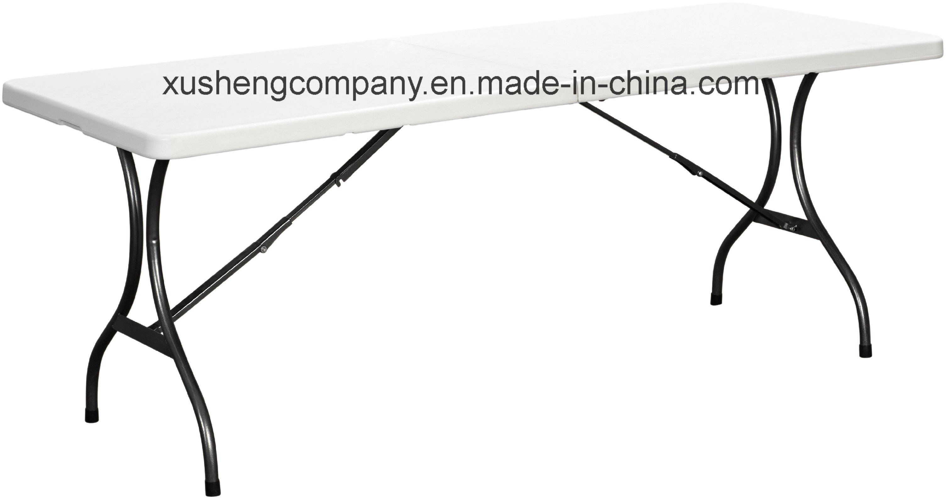 Outdoor Furniture Blowing Mold Steel-HDPE Rectangle Foldable Table.