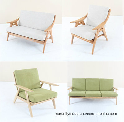 2018 New Design Japanese Leisure Style Singke/Two/Three Seater Sofa with Wooden Frame