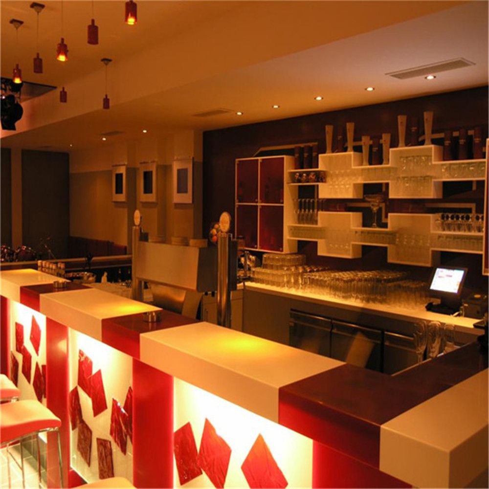 Hot Sale High Gloss Club LED Commercial Bar Counter Design