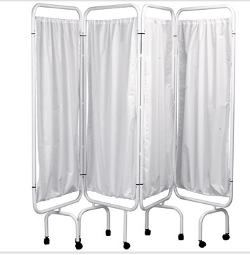 Stainless Steel Mobile Fold Hospital Bed Screen