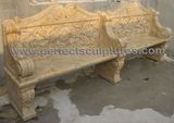 Antique Stone Marble Garden Bench for Garden Ornament (QTC070)