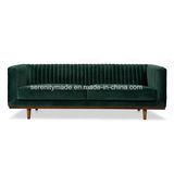 European Style Luxury Living Room Furniture 3 Seater Velvet Sofa