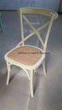 Vintage Oak/Beech/Birch Wood Dining Cross Back Chair, X Back Chair