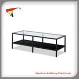 Unique Design Clear Glass TV Stand (TV010)