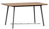 Modern Restaurant Metal Steel Wooden Coffee Dining Table