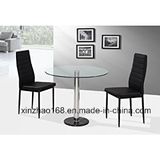 Hight Quality Coffee Glass Table with Stainless Steel Leg