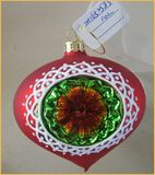 Onion Shaped Christmas Glass Crafts for Christmas Tree Decoration