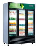 High-Capacity Upright Commercial Bar Pub Food Drinks Display Freezer Refrigerator