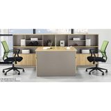 Modern Wood Workstation Office Desk with Bookshelf