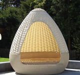 Spherical Dome Sunshine Lounge Beach Circular Garden Furniture Rattan Sunbed T583