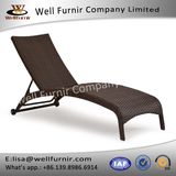 Well Furnir T-020 Outdoor Wicker Tortoise Shell Armless Chaise Lounge