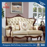 Rui Fu Xiang N284 High Elasticity Solid Wood Beige Sofa for Big House