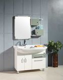 China New Model Fashion PVC Coated Bathroom Vanity Cabinet