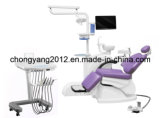 Left Handed Real Leather Dental Chair Equipment with Denmark Motor