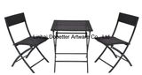 3PCS Steel Deluxe Rattan Set