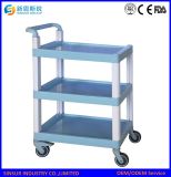 High Quality Hospital Furniture ABS Emergency Use Medical Treatment Trolley/Cart