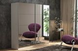 Modern Sliding Door Wardrobe with Full Mirror (HF-EY0223)